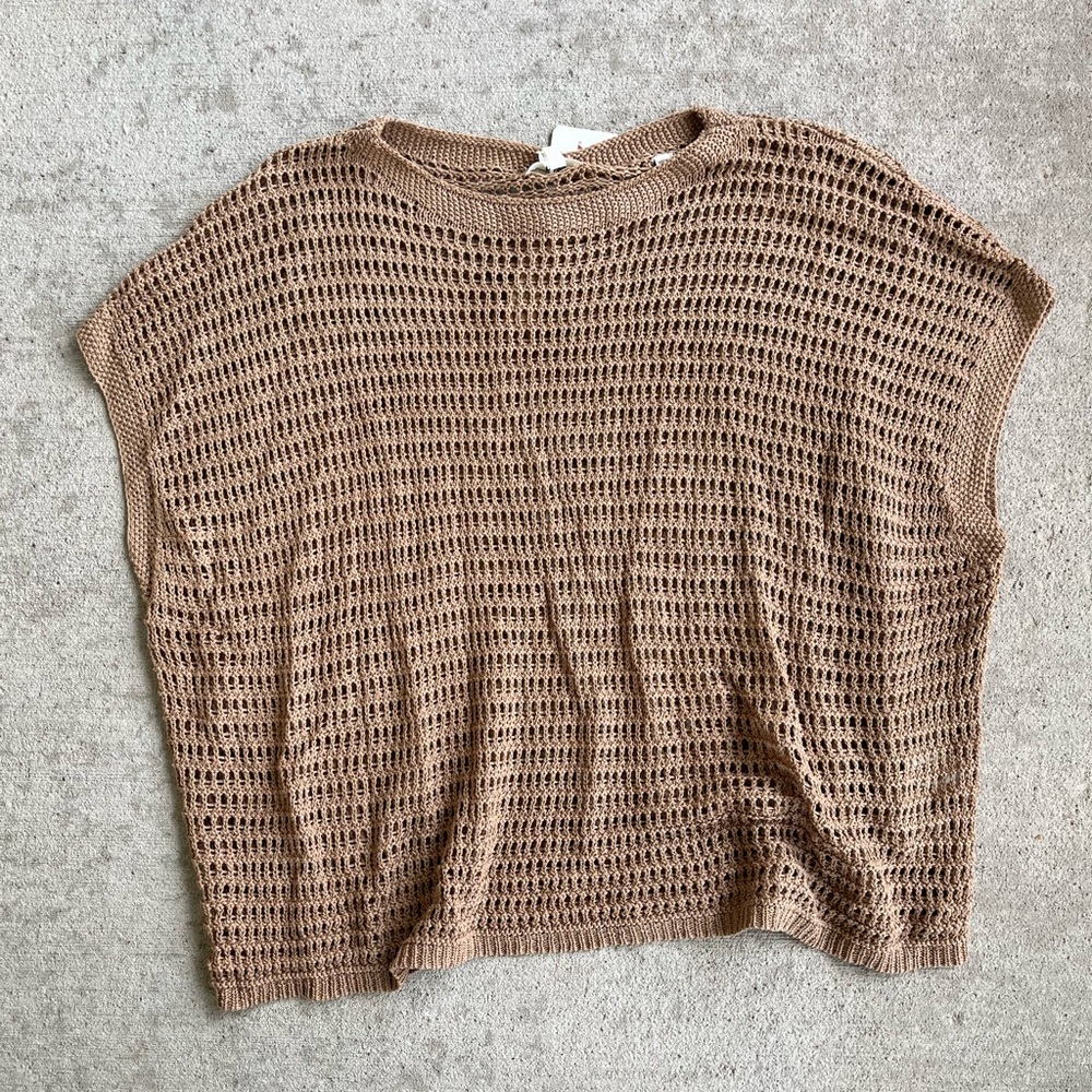Max Studio Brown Knit Blouse